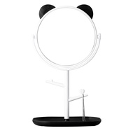 Gratis Ongkir - Cermin Motif Telinga Kucing Panda / Standing Mirror Make Up / Kaca Make Up Bulat