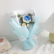 Korean Flower Big Bouquet Knitting Sunflower Rose Crochet Gift Graduation Convocation / Convo Teac