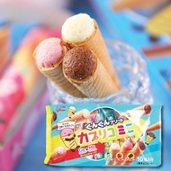 Snack In Glico Mini Wafer Ice Cream Roll 13g Chocolate Strawberry Vanilla Mini Wafer Rolls 迷你冰淇淋威化饼儿童最爱