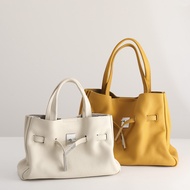 New Style First Layer Shrinked Togo Cowhide Ladies Handbag Genuine Leather Niche Design One-Shoulder