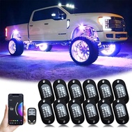 Rock Lights with APP/Remote Control RGB LED for Off road RZR SUV ATV UTV Jeep Neon Underbody YiLaie 