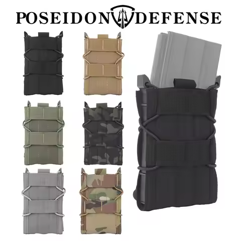 Accessore Gear Tiger Type Single Magazine Pouch Mag Carrier Molle Belt Holster fit for M4 AR AK 5.56