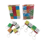 GANTUNGAN 12pcs Mini Rubik Keychains 3x3 Rubik Cube | Unique & Cute Educational Toys | Birthday souv