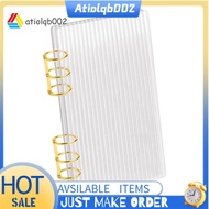 A6 Binder Clear Acrylic 6-Ring Binder with Gold Metal Round Ring Thick Stripe A6 Planner Binder- Bud