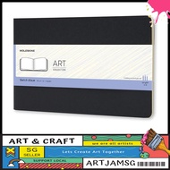 [sgstock] Moleskine Art Plus Hard Cover Sketch Album, Plain, Large (5" x 8.25") Black - Sketch Pad for Drawing, Watercol