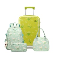 SEA CHOICE 4 Pcs Kids Luggage Set(1 Cabin Suitcase 1 Canvas Backpack 1 Canvas Lunch Bag 1 Pen Pouch)