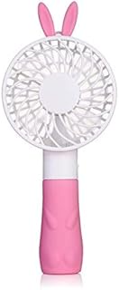 WZHZJ Princess Rabbit Cute Mini Handheld Fan Usb Charging Fan Portable Silent Small Fan