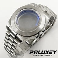 PALUXEY NH35 40mm Blue AR Coating Glass Brushed Dive Watch Case For NH34 NH35 NH36 NH38 ETA2824 PT50