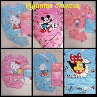 Baju tidur pyjamas/ sleepwear dewasa murah cartoon