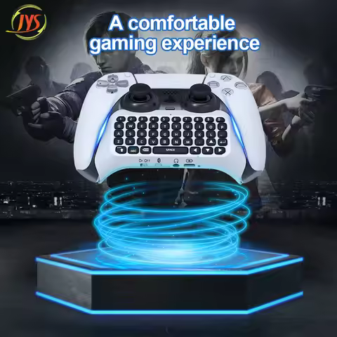 PS5 Wireless gamepad keyboard P5 External keyboard with headphone jack Chat voice Bluetooth keyboard