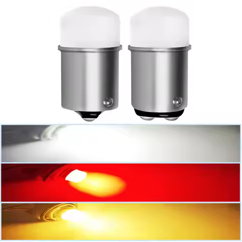 P21/5W BAY15D 1157 P21W BA15S 1156 LED Bulb 12V 3014 9SMD 6500K White Amber Car Brake Parking Backup