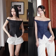 Iris Off Shoulder Top Sheer Top Cover Up Top Off Shoulder Women Top THREEK.CLOTHING