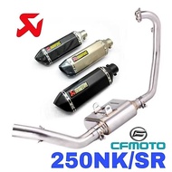 Exhaust CF Moto NK250 250SR Ekzos Tabung Muffler Akrapovic Manifold CFMOTO Stainless Steel Motor Lon