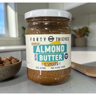 Forty Thieves Almond Butter - Smooth - 235g - No Added Salt - Keto - 100% Almonds - Made in New Zeal