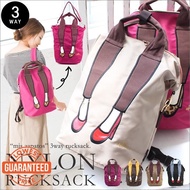 FB2 [mis zapatos] 3WAY Anklet Nylon Backpack/Totebag/Shoulder bag