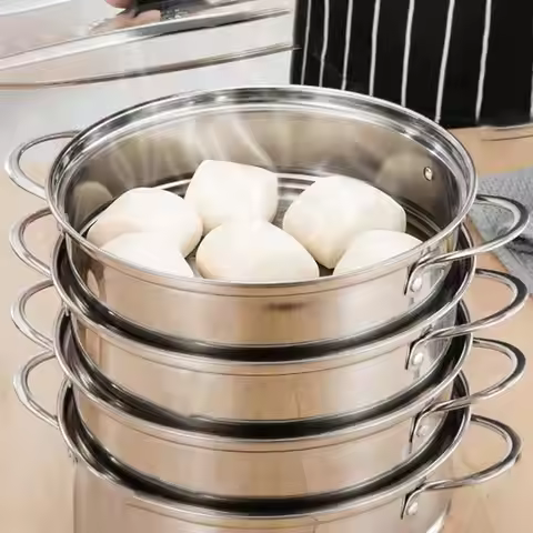 Durable Food Steamer Tear Resistant Pot Steamer Food Grade Upper Steaming Stainless Steel Food Steam