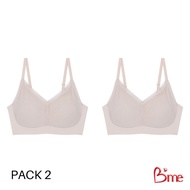 Bme (Flexi me Collection) เสื้อชั้นในไร้โครง Level 2 ฟองกลาง รุ่น ME1G11 สีน้ำตาล สีครีม สีเทา  (แพ็