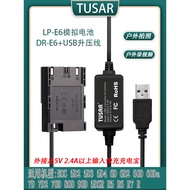 LP-E6 Fake Battery Suitable for Canon EOS6D 70D 80D 90D 5DSR R5 R6R7 Connect Charging Power USB