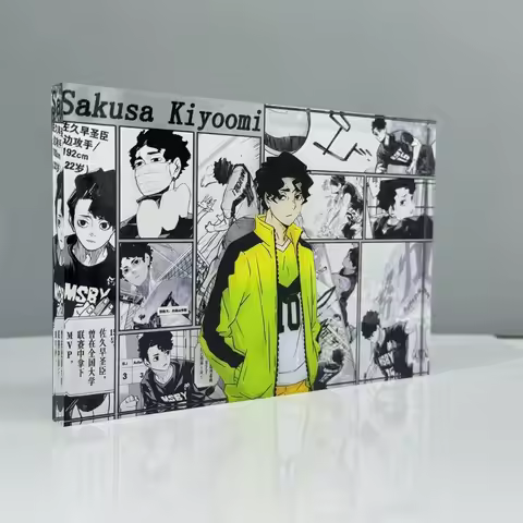 Anime Haikyuu!! Sakusa Kiyoomi Cosplay Acrylic Card Brick Decorate Indicative Board Desktop Ornament