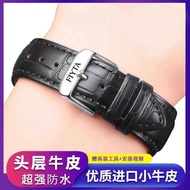 Fiyta Genuine Leather Watch Strap Fiyta Original Photographer Four-leaf Clover Classic Men Women Pin