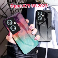 Oppo A79 5G 2023 Painted Tempered Glass Casing  For Oppo A79 5G OppoA79 A 79 79A 5G 2023 Slim Back C
