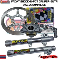 Lighten Front Shock Jrp Sticker + Formula 8.1 + Buta Disc Silver + Earls Hose Wave , Rs, Xrm , Smash