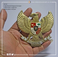 Emblem besar Logo Peneng Garuda Pancasila Kuningan Tanggung ukuran 9,5cm MK Aluminium B101
