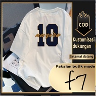 F7T-shirt Oversize Number 10 Print | White T-shirt