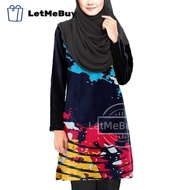 Jersey Muslimah Graffiti Style Tshirt Muslimah Jersey Microfiber Batik Murah Labuh Plus Size Cotton Sukan Baju Muslimah Family Set Raya Viral Long Sleeve Kanak Kanak Malaysia