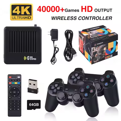2025 G11 Pro Game Box 4K HD TV Game Stick Video Game Console 128G Built in 40000+ Retro Games Wirele