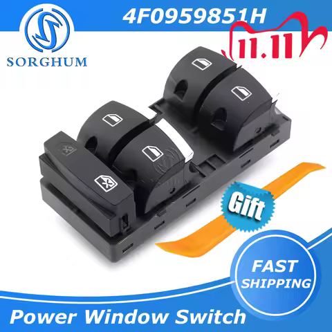 Sorghum 4F0959851H 4F0 959 851H New Chrome Master Power Window Control Switch Button For Audi A3 8P 