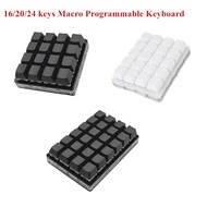 16/20/24 Keys Mini Mechanical Keyboard Macro Custom Shortcut Programming Keypad OSU Gaming Keyboard For Windows Macos