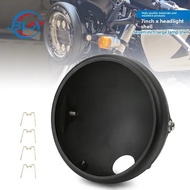 New Motorcycle LED Retro Headlight Shell 7 Inch Universal Headlight Housing Metal Modification Rear