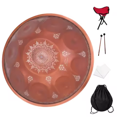 Handpan Drum 9Notes, 18 Inches, In G Minor, Comes with A Handpan Stand, Handan Backpack, Two Mallets