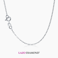 LAZO DIAMOND 9k White Gold Thin Mariner Chain Necklace