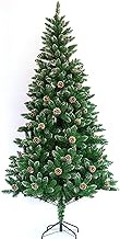 6ft Decoration Artificial Christmas Tree,With Pinecone Metal Stand Unlit Hinged Xmas Tree,For Traditional Indoor Holiday The New
