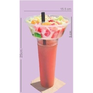 22 OZ GIRAFFE CUP + SNACK TRAY AND STRAW