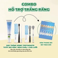 [T30GBCCL] Cherif Herbal ToothPaste wax Herbal ToothPaste 30g + Fluff brush + Tongue scrub