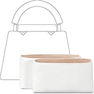 FANJI Project Tote Bag Organizer Insert for lv Capucines bb Handbag, Custom Fit Inside Premium Vanil