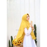 Instant hijab in Lemon color / Khimar agniya by amnion two layer hijab