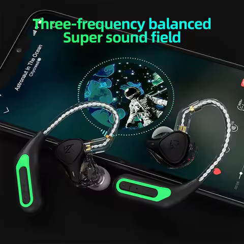 KZ AZ10 Wireless Earphones Ear Hook Bluetooth 5.2 HiFi Headset Sport Game Noice Cancelling Headphone