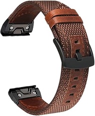 Canvas Leather WatchBand For Garmin Fenix 6 6X Pro 5 5X Plus 935 945 3 HR Quick installation smart watch wristband accessories