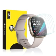 TEO Screen Protector Compatible with Fitbit Versa 3/ Fitbit Sense Screen Protector LiQuidSkin Film f