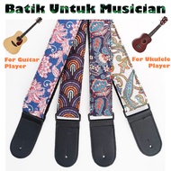 Morrison Malaysia Batik Style Adjustable Guitar Strap for Acoustic Electric Classical Guitar Bass Gu