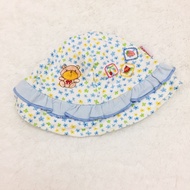 Preloved Blue Baby Hat with bear flower image Size: baby 9-12 months by jekistore