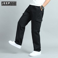 Jeep Spirit 1941 Estd Mens Work Pants Summer Spring Cotton Work Clothes New Large 6XL Casual Mountai