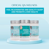 [Super Value Pack] QN Wellness - Omega Tree & Vision Care - 100% Plant Based - 60 Tablets x 3 Boxes