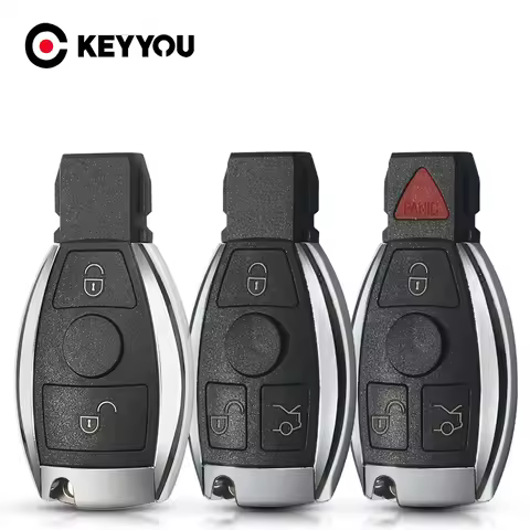 KEYYOU BGA Style 2/3/4 Buttons Remote Smart Car Key Shell For MB Mercedes BENZ C E S 2Supports Origi