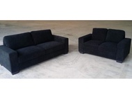 Black Fabric Sofa 2 or 3 Seater