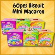 60pcs Ali Mini Macaron Sandwich Biscuits Vanilla Mousse / Matcha / Strawberry / Lemon Cheese Halal J
